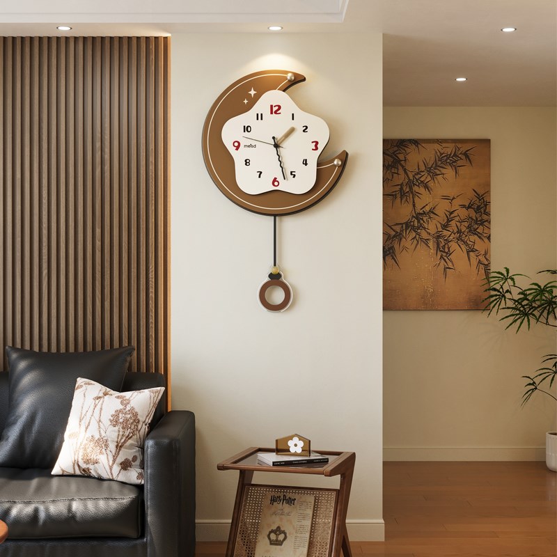 饭厅创意挂钟客厅中m古风钟表现代简约2025新款家用时钟挂墙高级