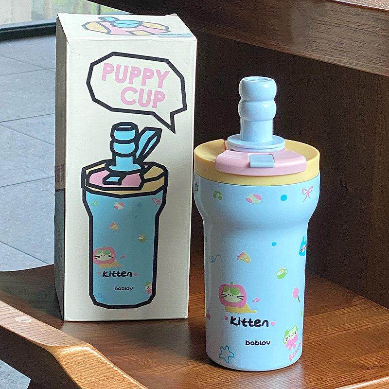 bablov水杯保温杯陶瓷内胆吸管杯咖啡杯保冷杯茶水分离女生日礼物