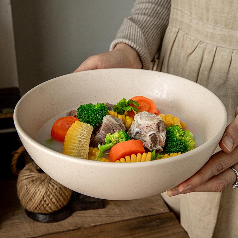 巷子尾〖实用加厚大碗〗9英寸敞口陶瓷汤碗水煮鱼大盆碗大尺码面