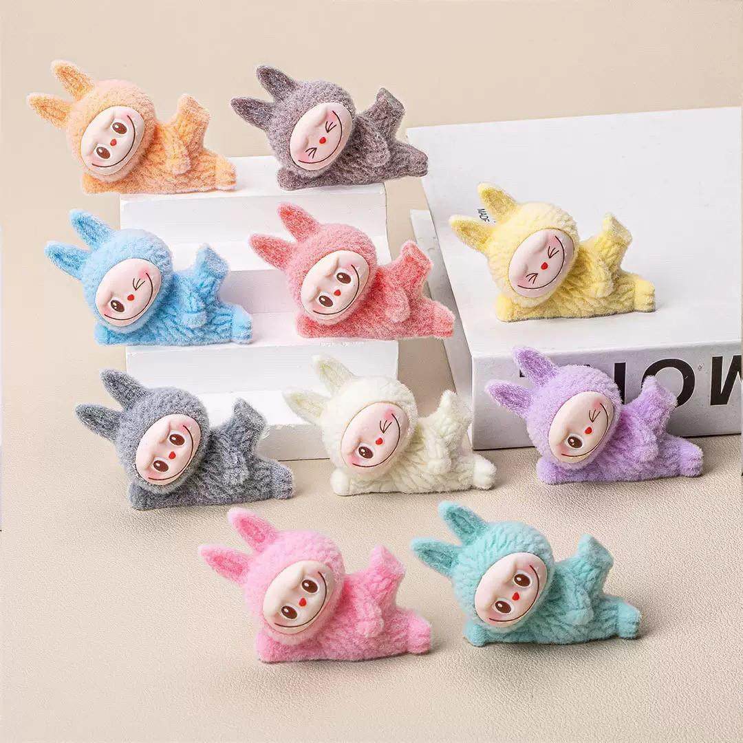 可爱的蜂群侧躺拉布布娃娃卡通树脂躺姿势可爱的创意立体桌面装饰