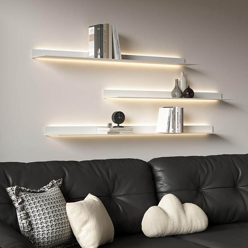 现代简约墙上置物架发光一字隔板商品展示架客厅背景装饰卧室书架,商业/办公家具,层板/挂板,淘宝优惠券,粉丝福利购,淘宝优惠卷