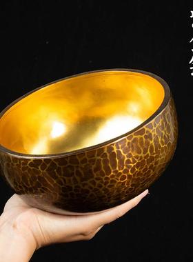 梵木果紫金钵音钵手工钵瑜珈冥想佛音碗铜磬钵盂摆件铜碗静心送礼