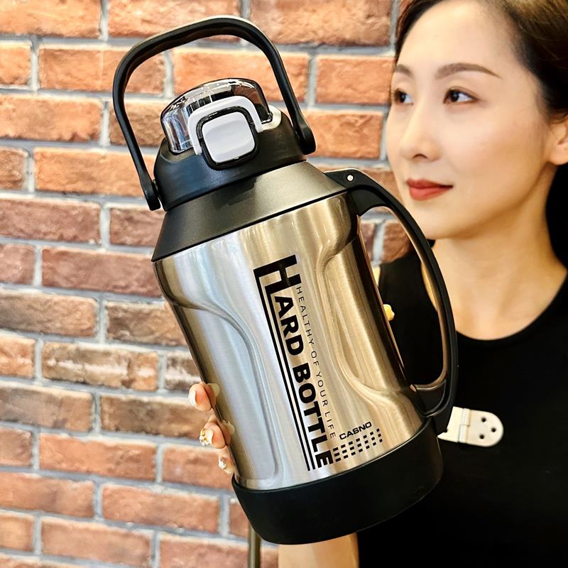 316不锈钢保温杯泡茶保温壶家用大容量热水壶户外男士吸管水杯子