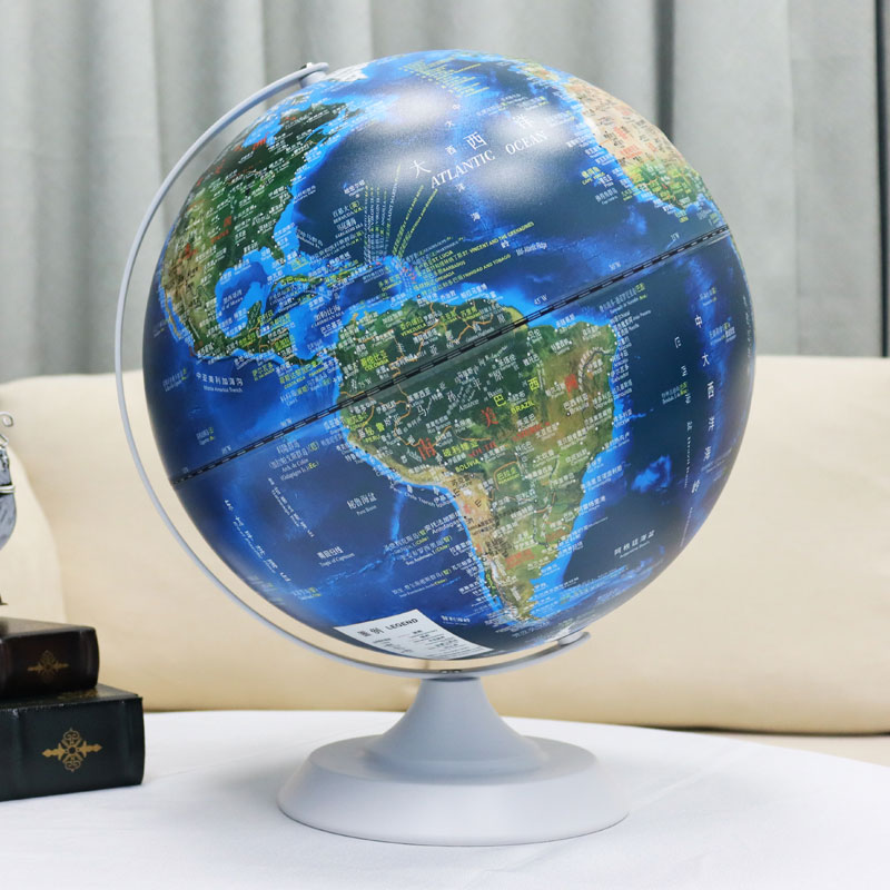 funglobe地球仪经典360°旋转儿童学生用20cm小号3d立体浮雕ar智