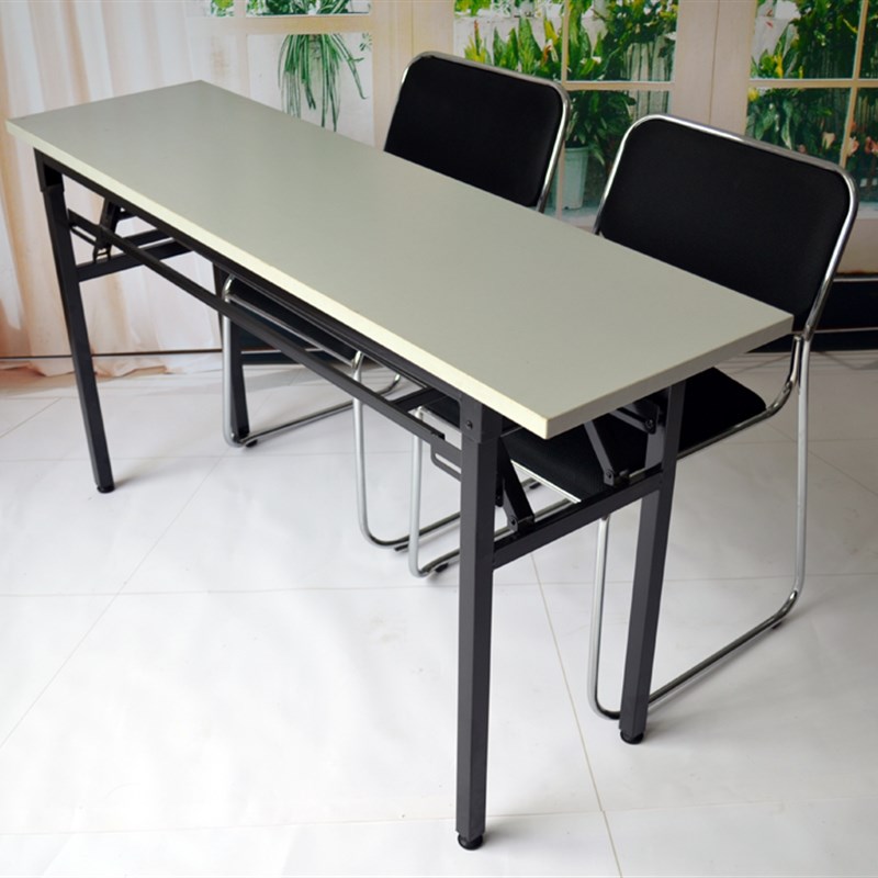 双层简易折叠办公桌培训桌长桌会议桌条形桌长条桌活动桌加厚加固