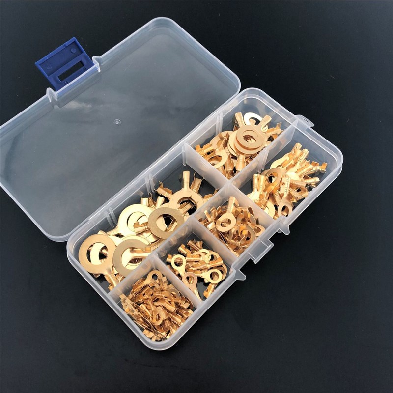 150环形冷压端子电缆接线片连接片端子接R线片 圆形 盒装