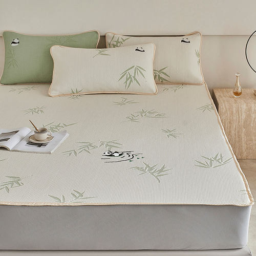 A类抗菌丨冰丝凉席三件套 夏季凉感床笠款冰丝席可水机洗空调软席