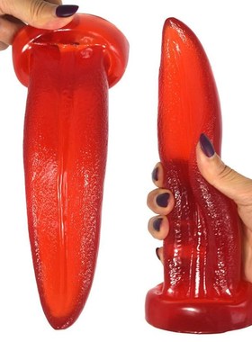 FAAK Realistic Tongue Dildo Anal Plug Butt Plug Rough Surfac
