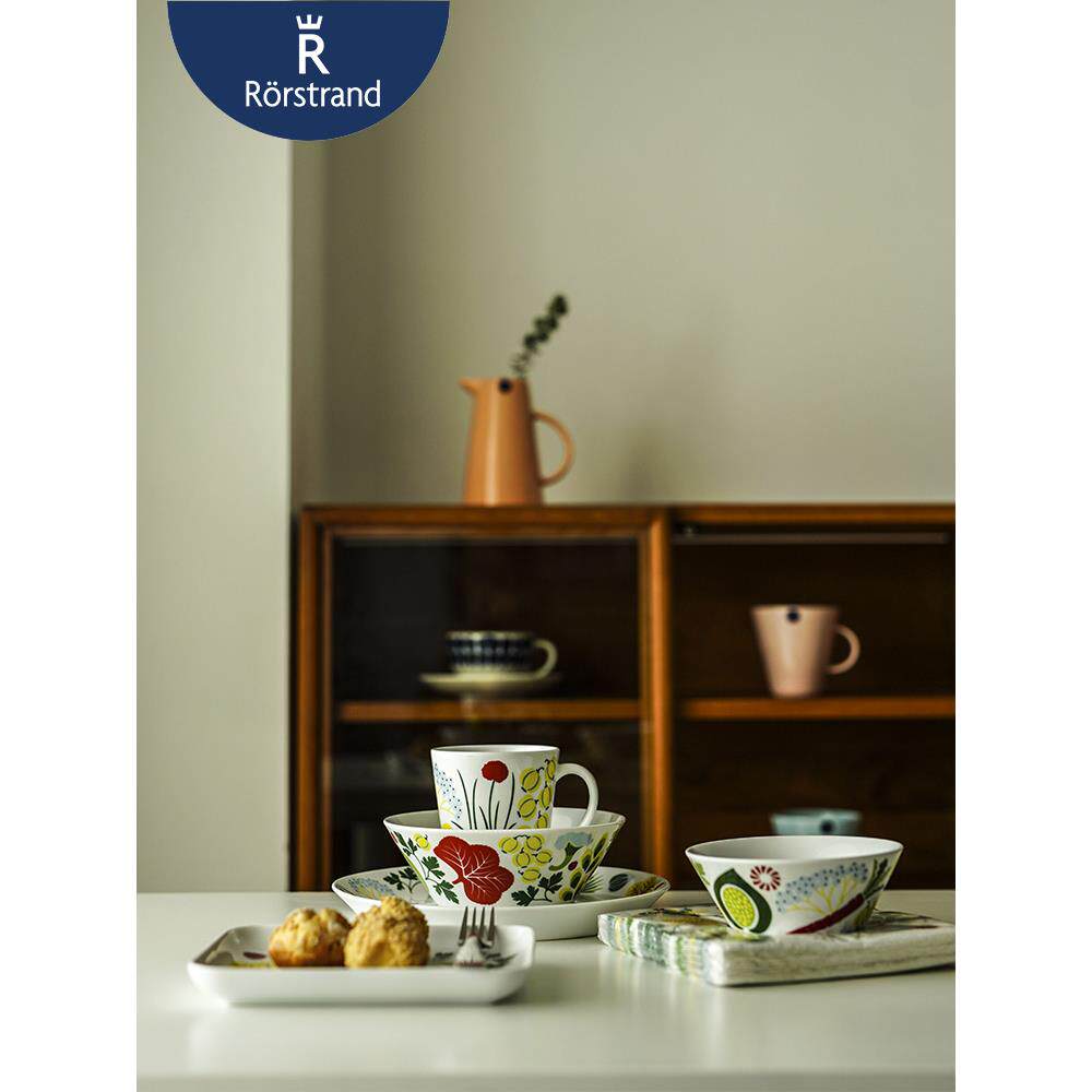 瑞典Rorstrand Kulinara绿色缤纷系列陶瓷米饭碗家用餐盘马克杯
