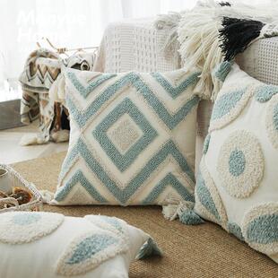 Manyuejia Scandinavian in高端蓝色枕头套枕头套与核心客厅沙发