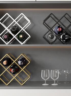 红酒架摆件轻奢客厅餐柜玻璃柜装饰品高级感置物架实用收纳朋友