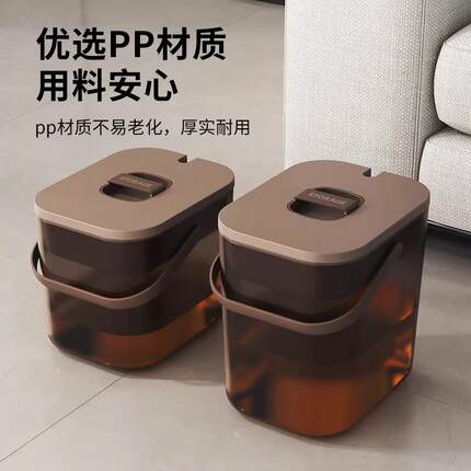 茶水桶废水桶高端茶桌接水桶茶叶干湿分离排水桶茶几泡茶桶茶渣桶