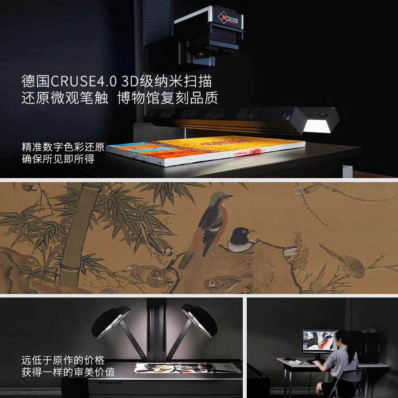 橙舍的画卓拉三友百禽图新中式国画玄关过道挂画高级感艺术挂画