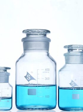 蜀牛高硼硅玻璃白色大口瓶60 125 250 500 1000 ML带刻度试剂瓶