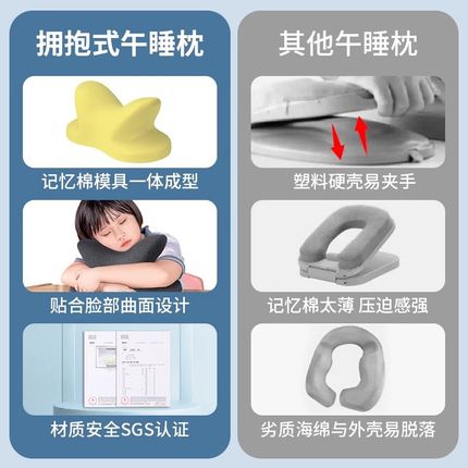 午睡枕小学生趴睡桌上午休儿童抱枕睡觉神器高初中生趴趴枕头