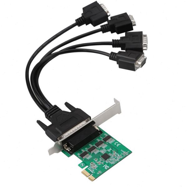 PCI-E串口卡pcie转4串2串RS232工控4口9针扩展卡亚信AX99100