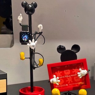 反派可爱多卡通首饰挂架创意镜子相框多功能收纳桌面装饰家居摆件