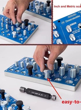 38孔螺丝量规蓝色红色二合一公子规螺丝螺母螺栓螺纹检查器
