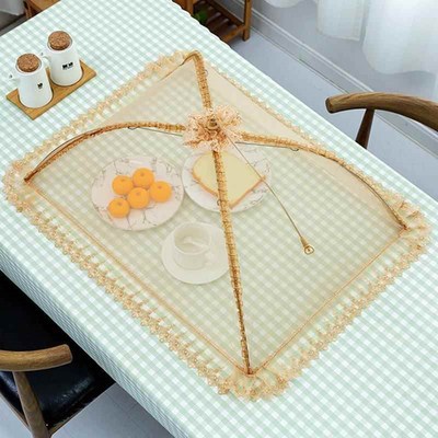 盖菜罩家用可折叠长方形剩菜罩防苍蝇盖饭罩食物罩盖菜罩餐桌台罩