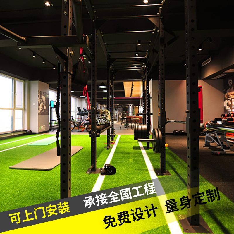 健身房草坪跑道刻度白线人工草皮功能图案地毯私教运动垫
