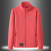 秋冬新款 户外女摇粒绒高档抓绒衣外套运动休闲加绒加厚上衣妈妈装