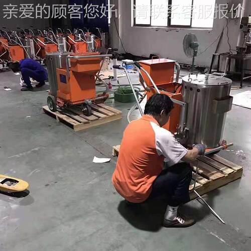 水泥路面热熔划料427线机 推热熔涂盲道划线 热熔机涂料加热画线