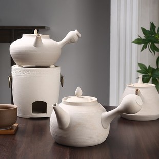 潮州砂铫壶煮水侧把白泥急须壶煮茶器家用功夫茶炭炉电陶炉煮茶