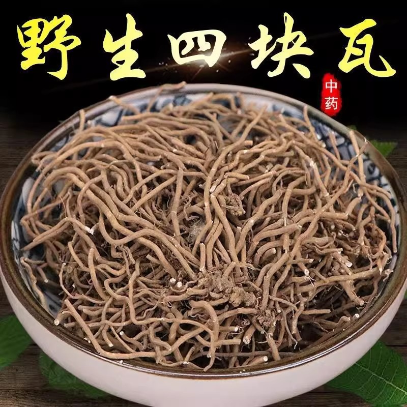 四块瓦中药材 野生四叶对 四叶细辛 万根丹四大天王 四对草银线草