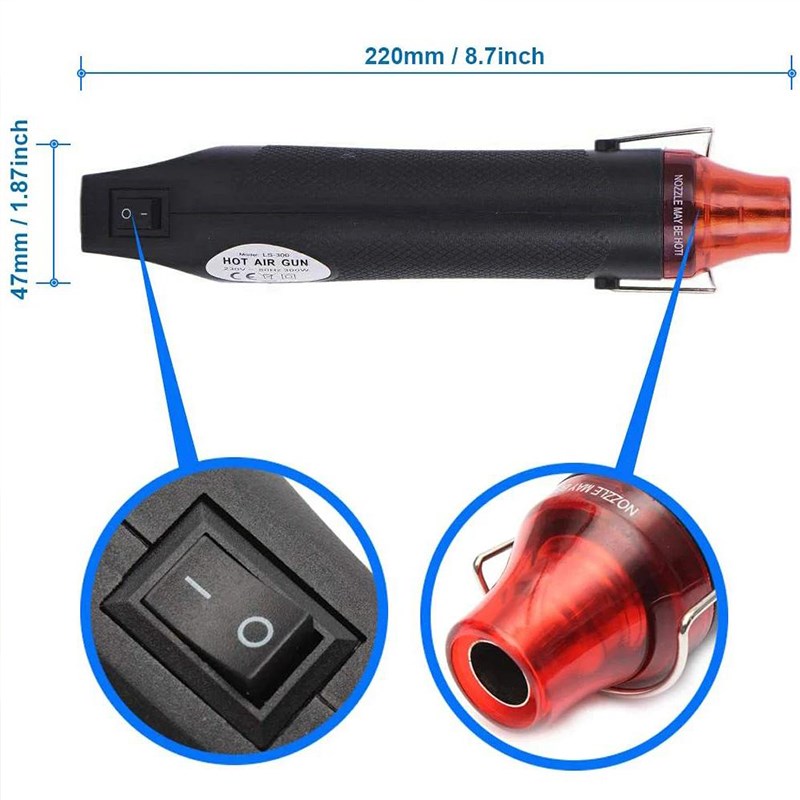 手持热风加热枪小型DIY工具便携式手机维修热缩管热缩膜加热器
