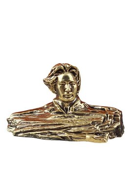 纯黄铜青年毛主席铜像小号塑长沙橘子洲头铜半身像车载中控台摆件