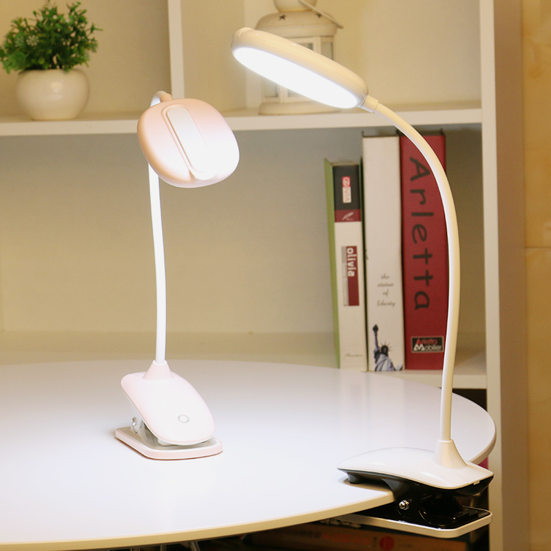 折叠夹板创意卡通充电式led台灯大学生宿舍可调光护眼迷你床头灯