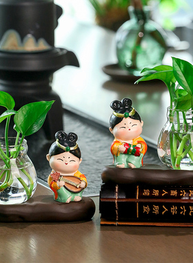 趣味唐小圆古风少女心多巴胺飘窗客厅玄关书房卧室电视柜卧室摆设