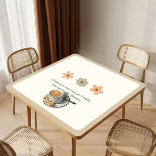 正方形桌布免洗防水防油防烫高级感皮革pvc四方八仙餐桌茶几桌垫