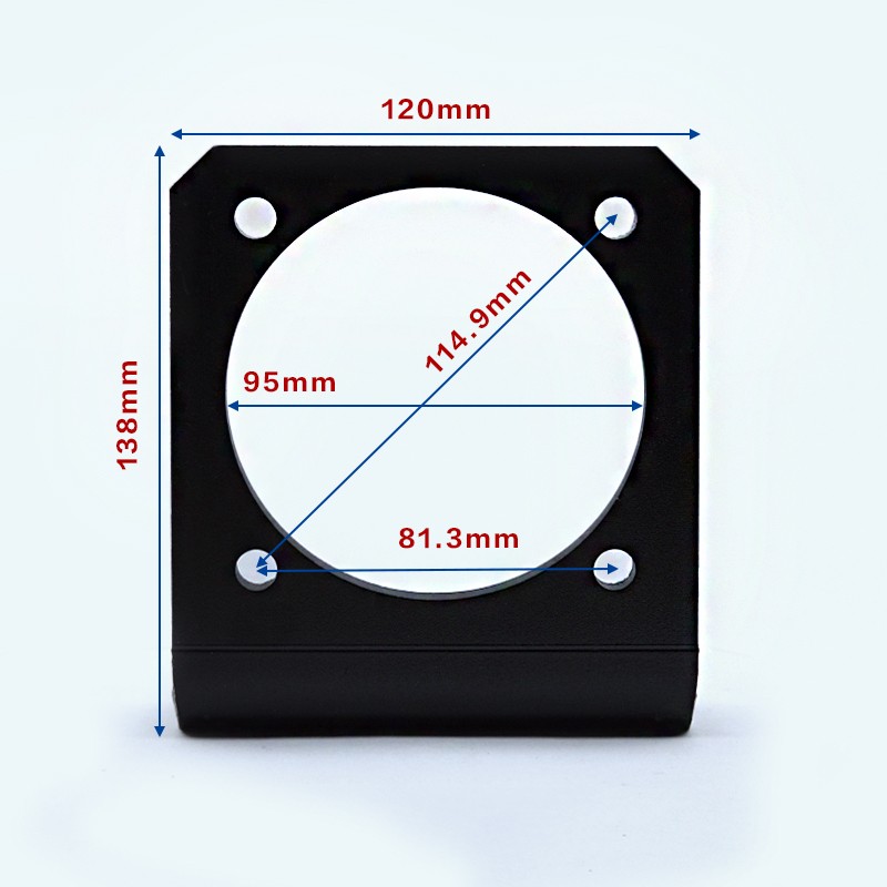 加厚100伺服电机固定座L型支架安装伺服马达座支架