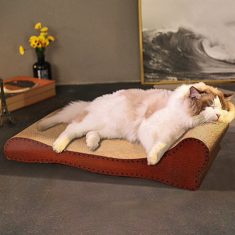 贵妃椅猫窝猫抓板一体猫爪板耐抓沙发瓦楞纸耐磨不掉屑猫咪磨爪器