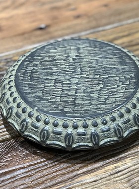 仿古做旧中式复古石鼓茶壶承烧泡茶炉隔热底座家居装饰茶室庭院摆