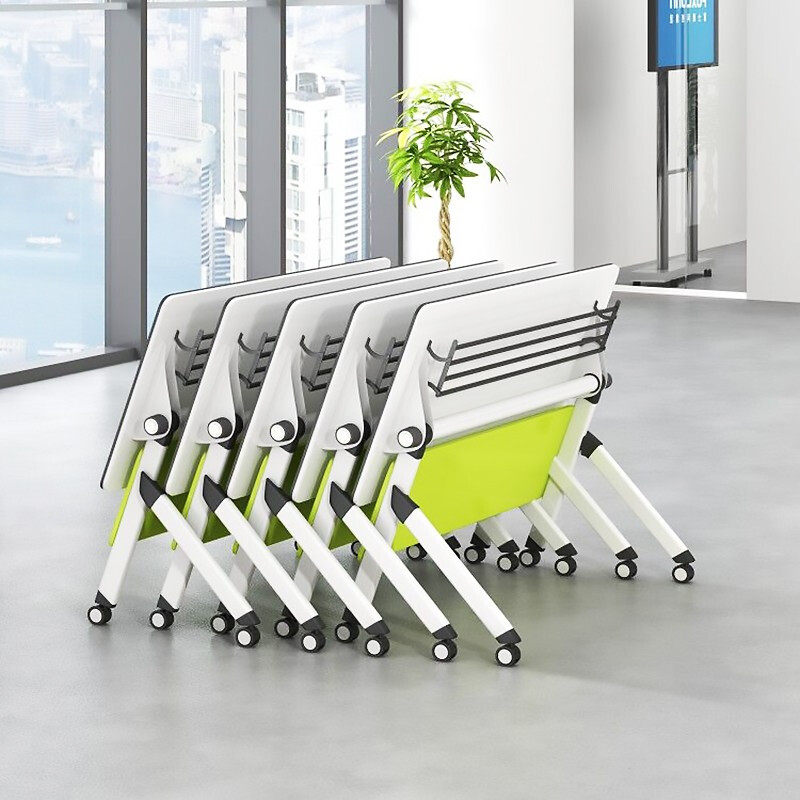 折叠培训桌椅组合可移动办公桌椅会议桌长条桌学生课桌培训机构桌