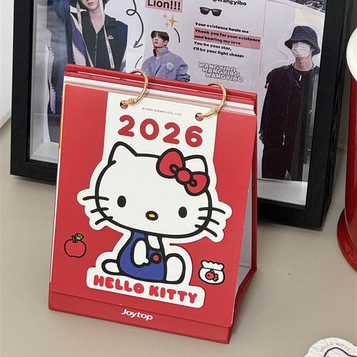 日历桌面台历2026年马年新款日历摆件工位小台历翻页创意迷你日历