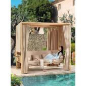 摩家秋千床藤椅阳台两用吊椅室内外家庭庭院室外懒吊椅床