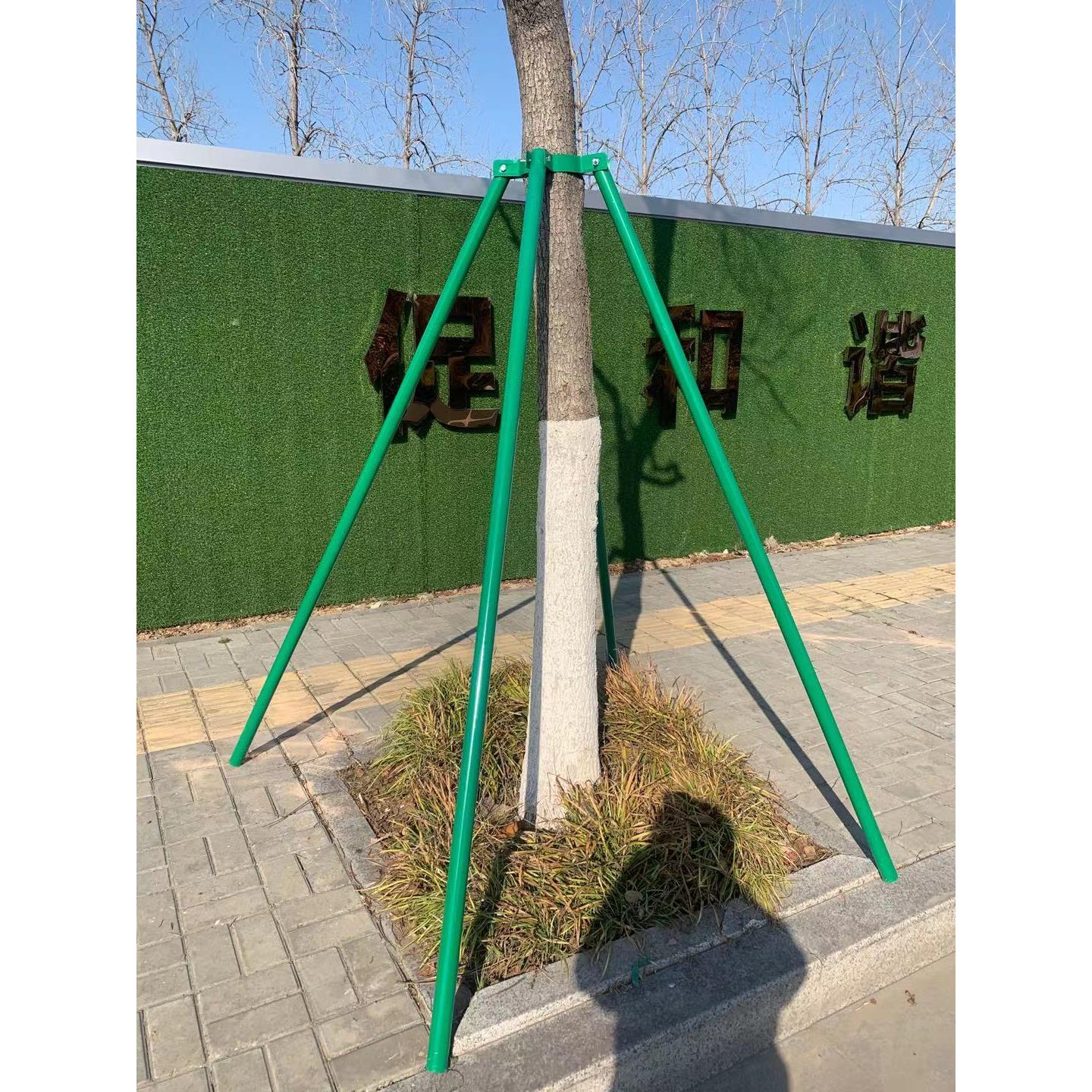 园林树木支撑架行道树木防风支撑杆大树支撑固定器苗木支架铁抱箍