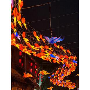 上海豫园鱼灯户外发光网红打卡鱼灯商业街吊挂鱼群灯笼长廊吊灯