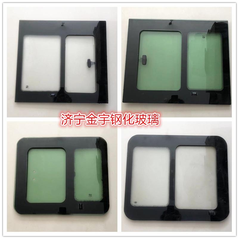 三轮电动车半封闭直圆角侧面挡风推拉小门窗钢化玻璃金彭