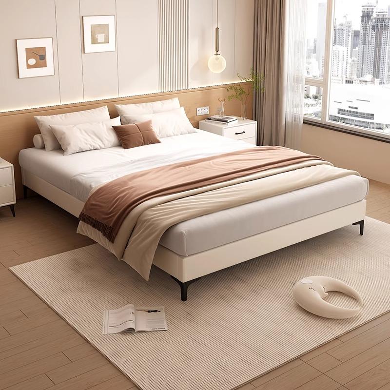 晨巢意式轻奢皮床主卧高端大气1.8米双人大床现代简约软包皮床