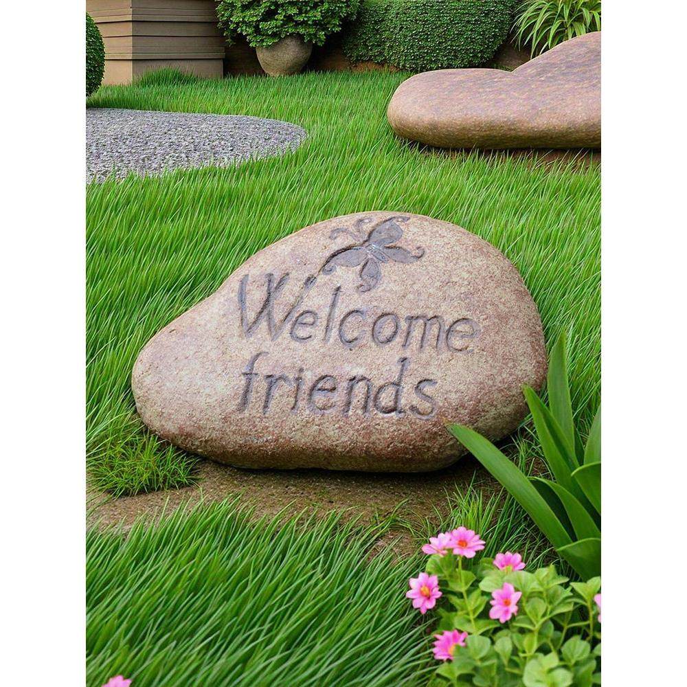 户外园艺杂货摆件花园草坪装饰品入户庭院树脂欢迎仿真假石头摆设,家居饰品,户外/庭院摆件,淘宝优惠券,粉丝福利购,淘宝优惠卷