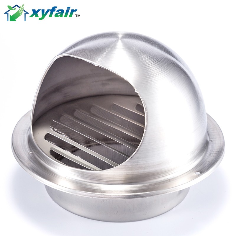 新怡风新风风口不锈钢风帽出风口外墙排风口通风口100/150/200mm
