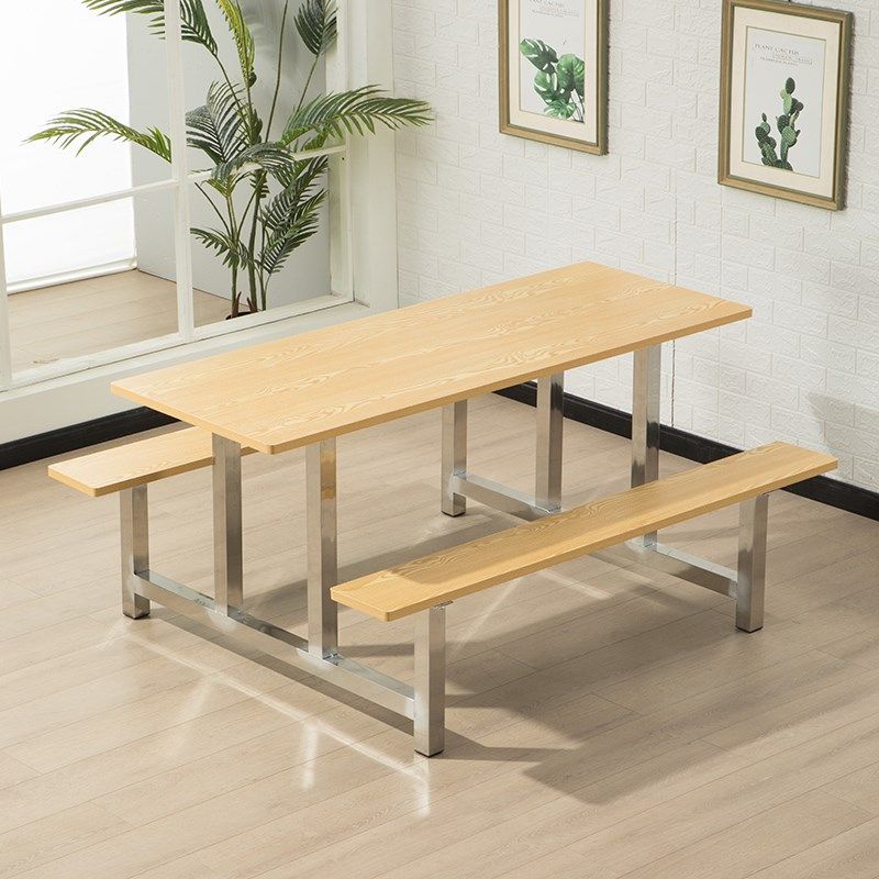 连体快餐桌椅4人6人8学校学生员工餐厅饭堂不锈钢食堂餐桌椅组合,住宅家具,不锈钢/PVC餐桌,淘宝优惠券,粉丝福利购,淘宝优惠卷