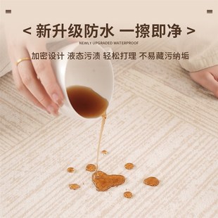 日式 奶油风客厅地毯沙发茶几新款 简约卧室床边毯防水防污高级地垫