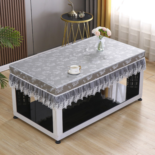 PU皮烤火桌布皮罩电炉取暖炉烤电炉罩加厚皮套防水防油防烫桌罩套