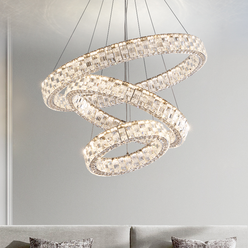 客厅灯具吊灯餐厅灯意式大气水晶灯现代别墅大吊灯楼梯间loft吊灯