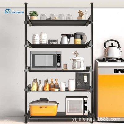 厨房置物架免打孔落地烤箱微波炉多层加厚不锈钢锅具多功能收纳架,厨房/烹饪用具,微波炉置物架,淘宝优惠券,粉丝福利购,淘宝优惠卷